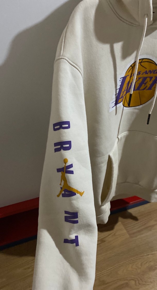 Bej Los Angeles Lakers Kapüşonlu Sweatshirt - Görsel 3