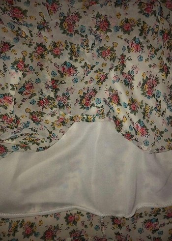 Dantel Detaylı Bohem Çiçekli Midi Elbise - Görsel 4