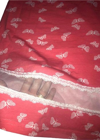 Kadın Askılı Tül Detay Gecelik - Görsel 3