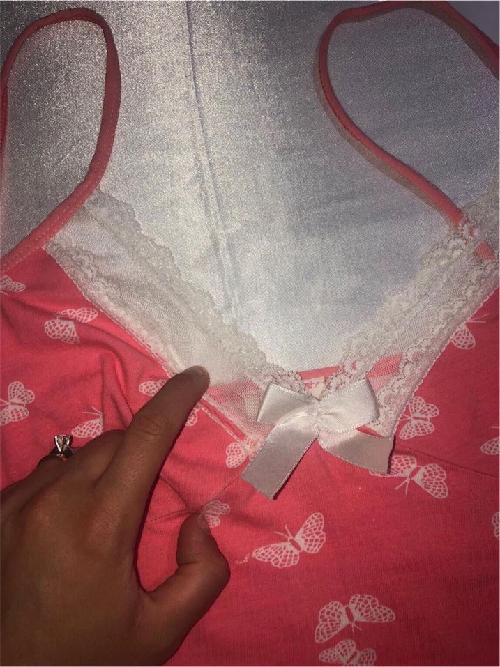 Kadın Askılı Tül Detay Gecelik - Görsel 4