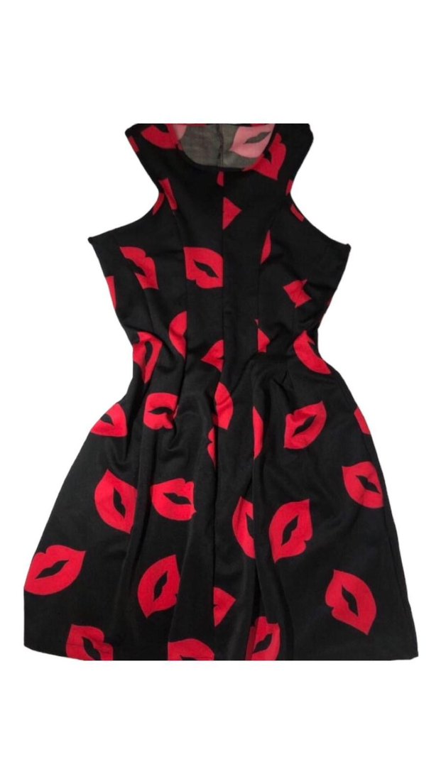 Kırmızı Detaylı Kadın Elbise - Görsel 2