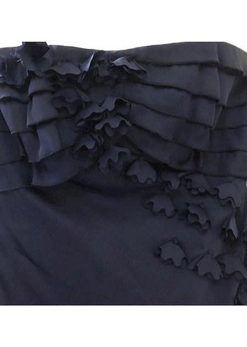 Straplez Saten Abiye Elbise - Görsel 2