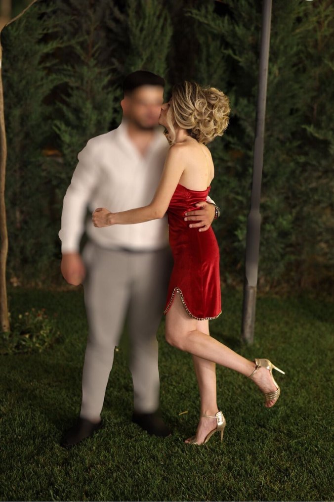 Kırmızı Mini Elbise - Görsel 4