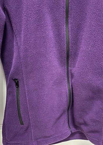 Kadın Mor Fermuarlı Polar Ceket - Görsel 3