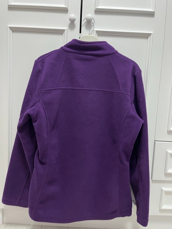 Kadın Mor Fermuarlı Polar Ceket - Görsel 2