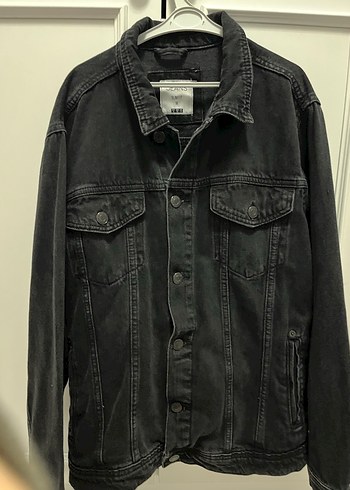 Siyah Kadın Denim Ceket Düğmeli - Görsel 2