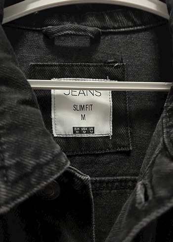 Siyah Kadın Denim Ceket Düğmeli - Görsel 3