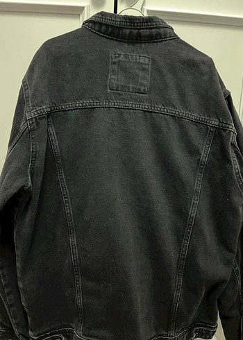 Siyah Kadın Denim Ceket Düğmeli - Görsel 5