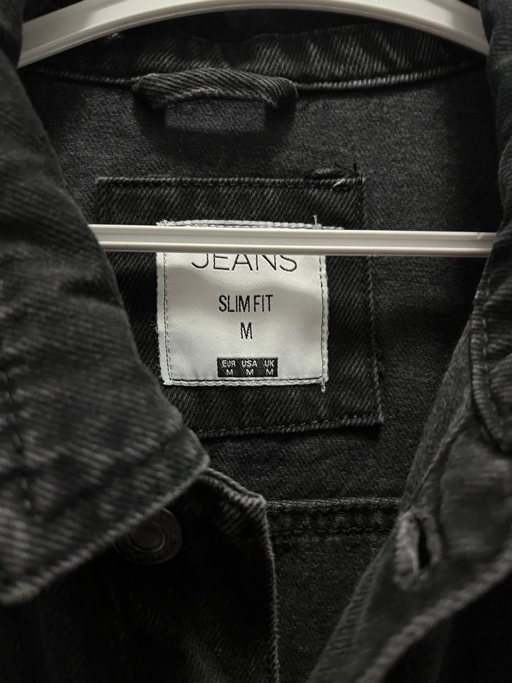 Siyah Kadın Denim Ceket Düğmeli - Görsel 3