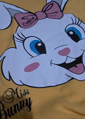 Sarı Baskılı Kız Çocuk Eşofman Takımı - Görsel 2