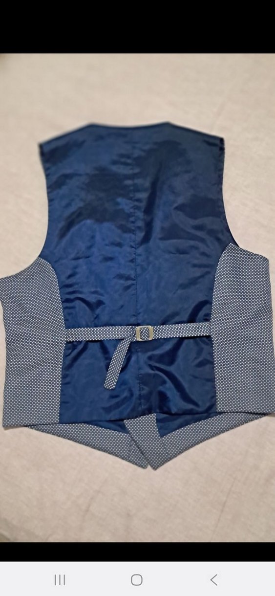 Erkek Düğmeli Klasik Yelek - Mavi Gri - Görsel 4