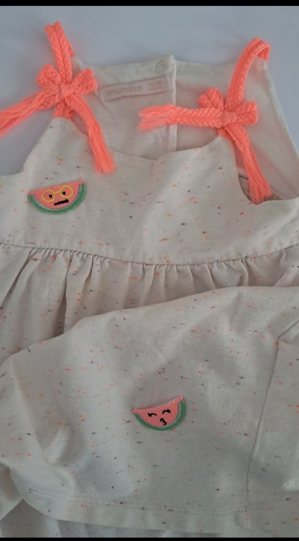 Kolsuz Beyaz Nakışlı Kız Elbisesi - Görsel 2