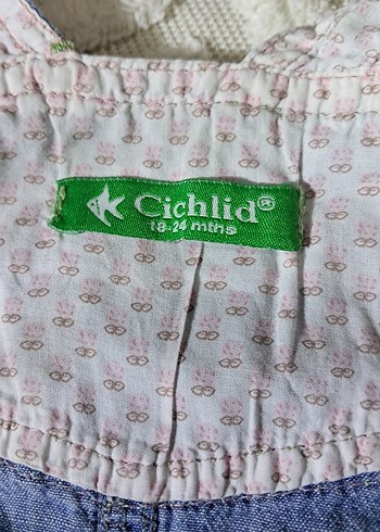 Cichild Kız Çocuk Mavi Denim Şort Tulum - Görsel 8