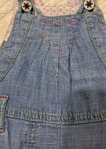 Cichild Kız Çocuk Mavi Denim Şort Tulum - Görsel 6