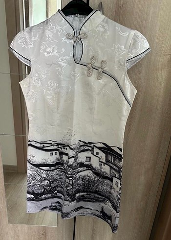 Geleneksel Çin Saten Kimono -  Elbise - Görsel 2