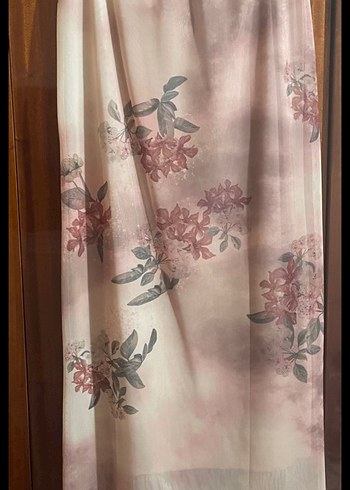 Pembe Çiçekli Dar Uzun Etek - Görsel 2