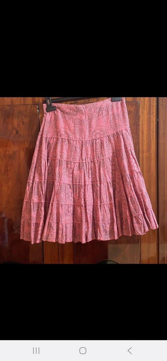 Pembe Fırfırlı Uzun Bohem Etek - Görsel 2