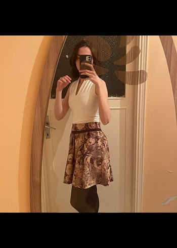 Vintage Diz Üstü Etek - Görsel 2