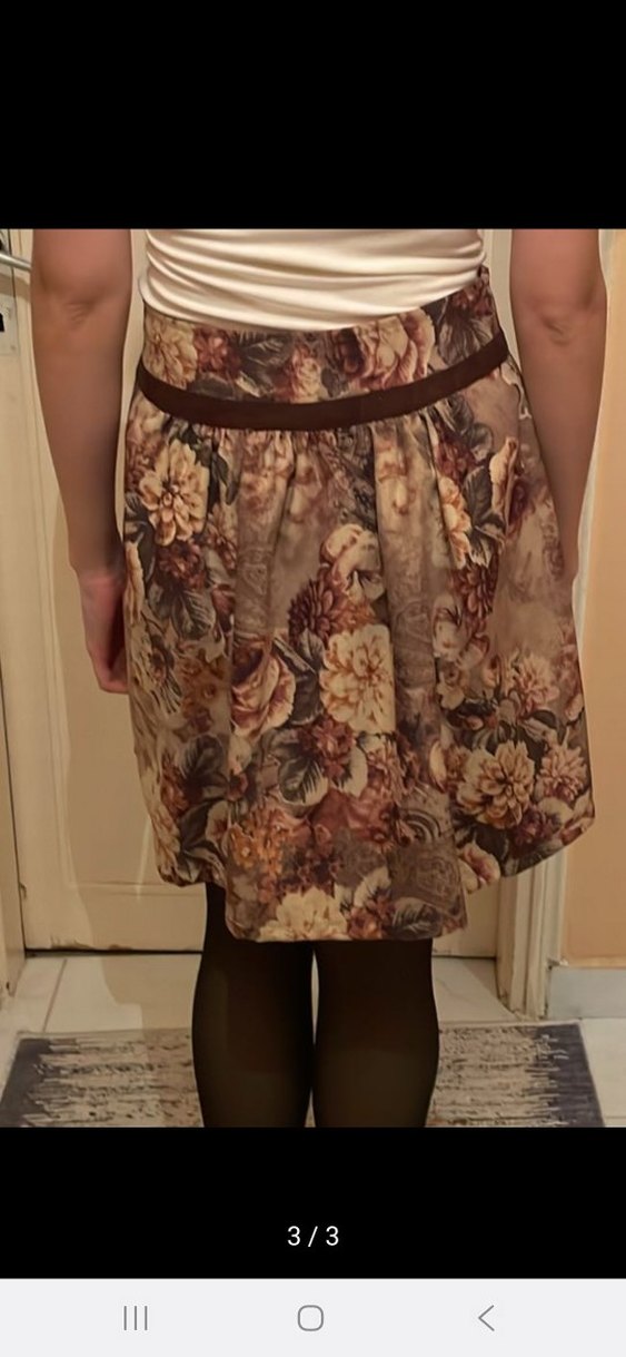 Vintage Diz Üstü Etek - Görsel 3