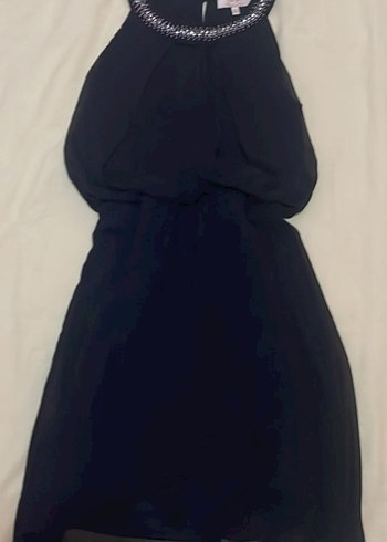 Siyah Mini Elbise Koton Marka - Görsel 6