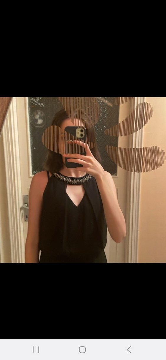 Siyah Mini Elbise Koton Marka - Görsel 2