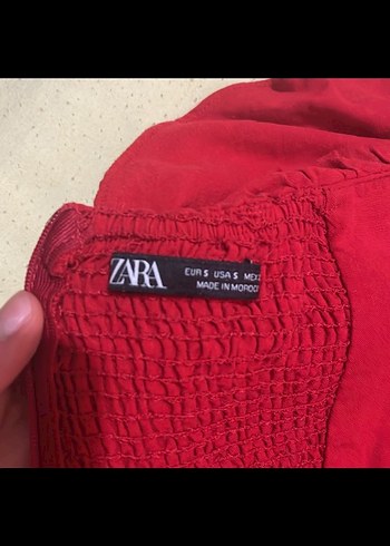Kırmızı Fırfırlı Zara Mini Elbise - Görsel 5