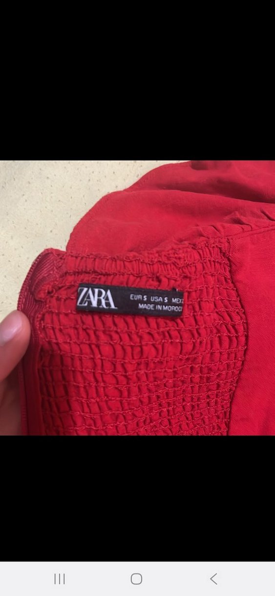 Kırmızı Fırfırlı Zara Mini Elbise - Görsel 5