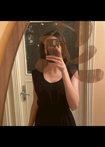 Siyah Kalın Askılı Mini Elbise - Görsel 5