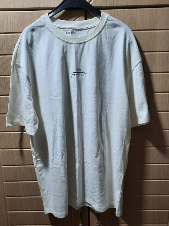 SIFIR ETİKETLİ DeFacto Oversize New Jersey Tişört (Ekru) - Görsel 3