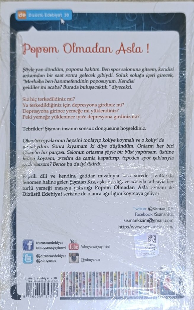 Pembe Baskılı Popom Olmadan Asla! - Görsel 2