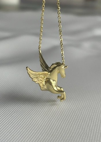 Altın Renkli Pegasus Kadın Kolye 925 - Görsel 2
