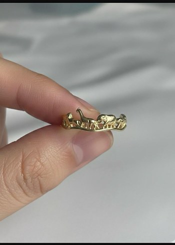 Altın Renkli Bohem Hayvan Figürlü Kadın Yüzük - Görsel 3