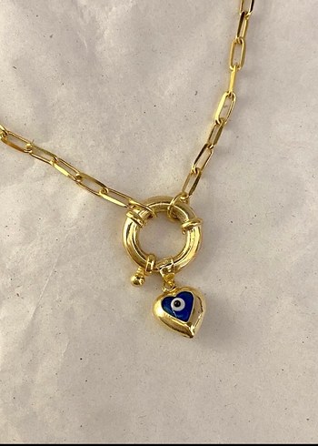 Altın Renk Zincir Detaylı kolye 925 - Görsel 3