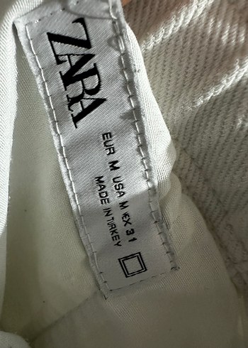 Zara Beyaz Erkek Pamuklu Rahat Kesim Pantolon - Görsel 2