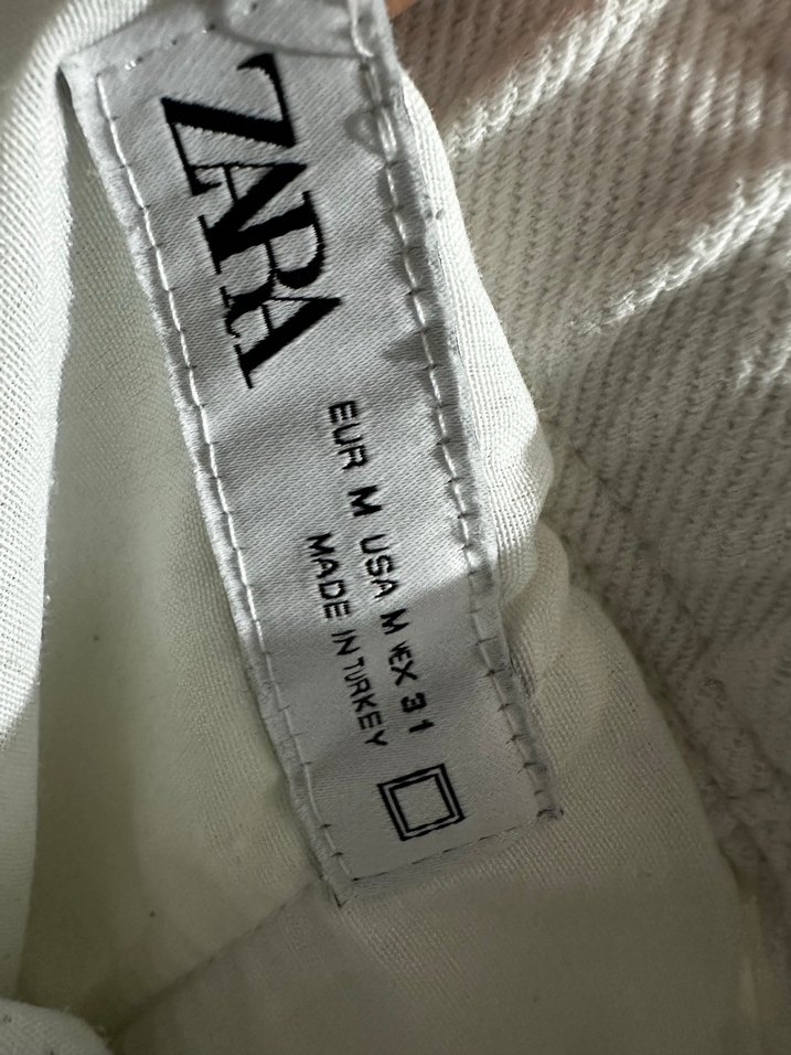 Zara Beyaz Erkek Pamuklu Rahat Kesim Pantolon - Görsel 2