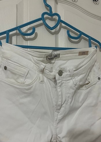 Beyaz Regular Fit Erkek Kot Pantolon - Görsel 2