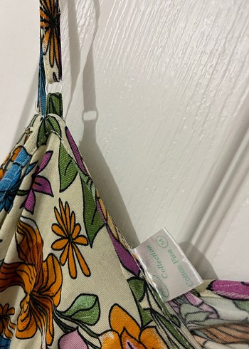 Çiçek Desenli Bohem Midi Elbise - Görsel 4