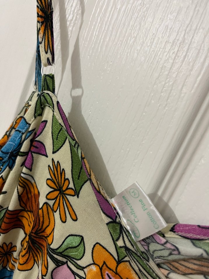 Çiçek Desenli Bohem Midi Elbise - Görsel 4