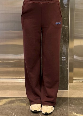 Kadın Kahverengi Bol Kesim Sweatpant - Görsel 3