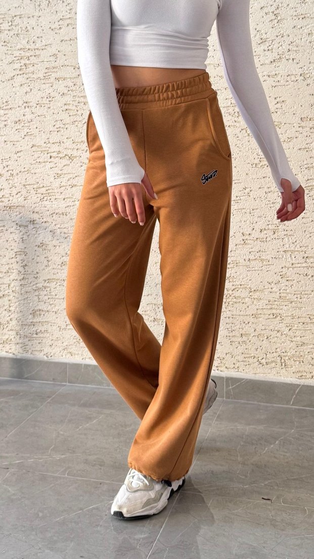 Kadın Kahverengi Rahat Kesim Eşofman Altı - Görsel 4