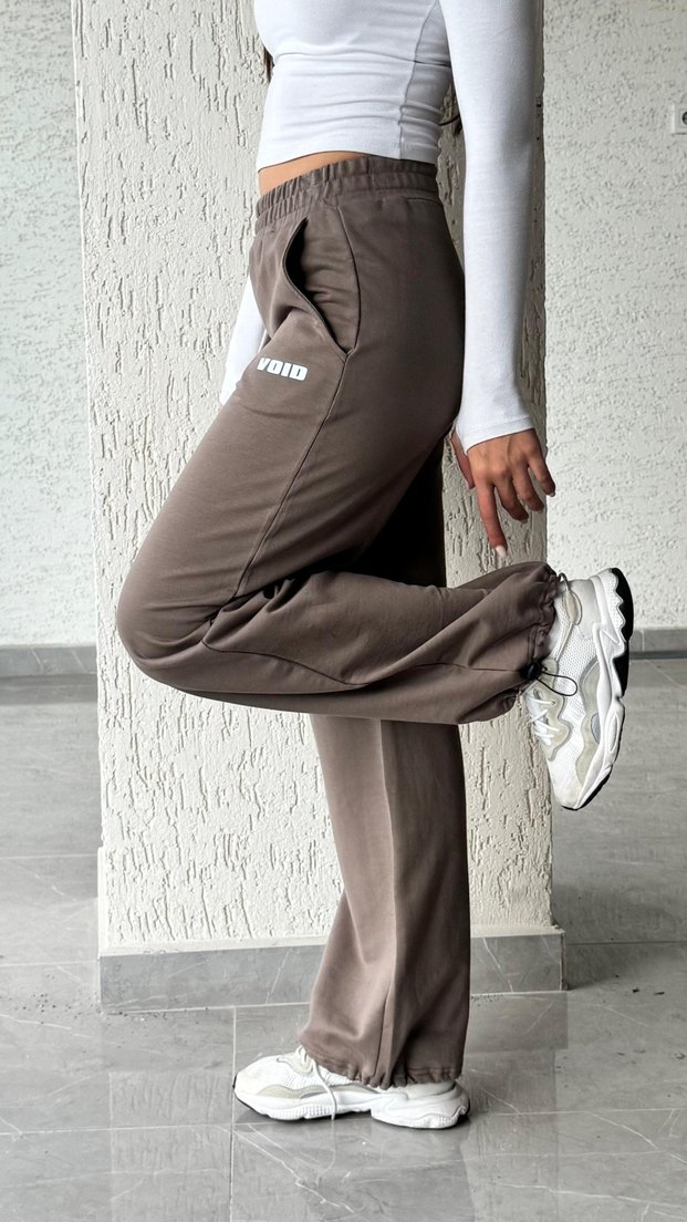 Bej Rahat Kesim Kadın Eşofman Altı - Görsel 5