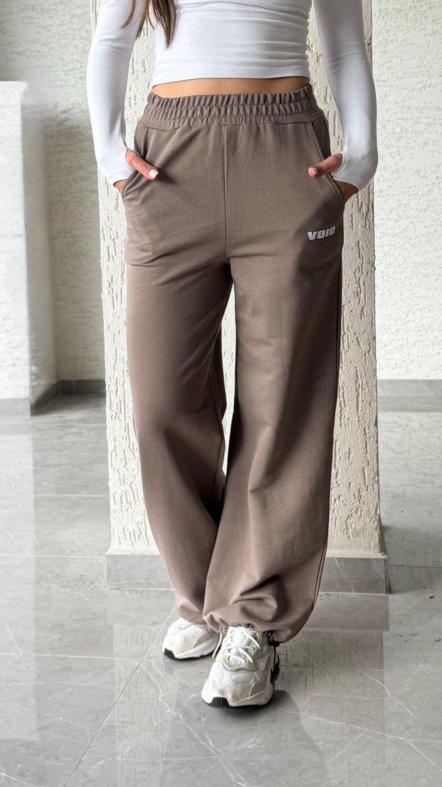 Bej Rahat Kesim Kadın Eşofman Altı - Görsel 3