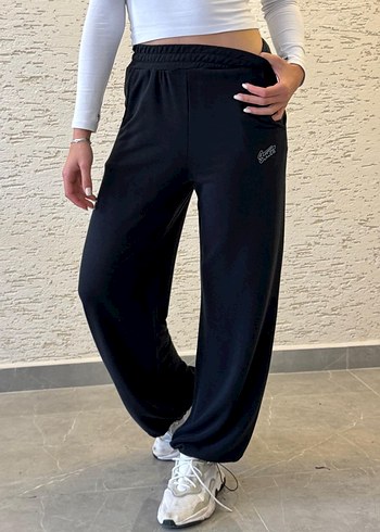 Siyah Rahat Kesim Kadın Eşofman Altı - Görsel 3