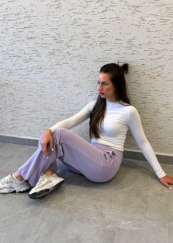 Mor Rahat Kesim Kadın Eşofman Altı - Görsel 3