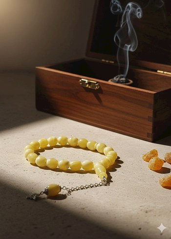 Sarı Minimalist Erkek Tesbih - Görsel 3