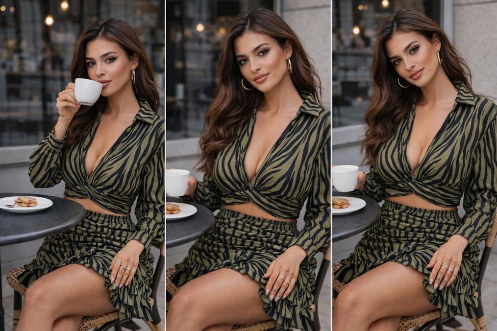 Gömlek zebra desenli ikili takım - Görsel 3