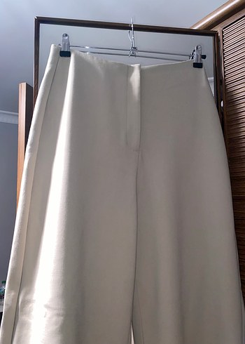 Bej Midi Kadın Kumaş Pantolon - Görsel 2