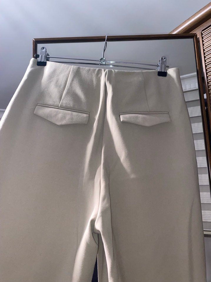 Bej Midi Kadın Kumaş Pantolon - Görsel 3