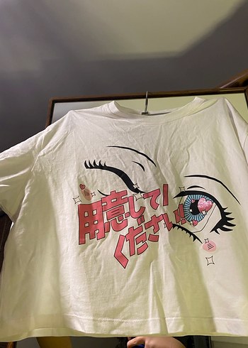 Beyaz Baskılı Kız Tişörtü - Görsel 2