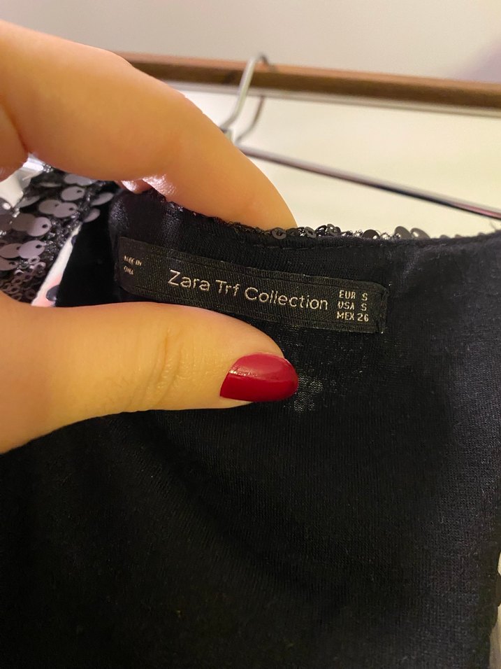 Siyah Payetli Straplez Midi Elbise - Görsel 3